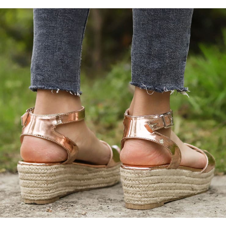 厚底サンダル アンクルストラップ ウェッジソール | PlusNao | 詳細画像14 