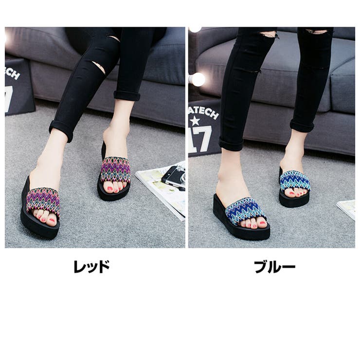 厚底サンダル サンダル フラットソール | PlusNao | 詳細画像12 