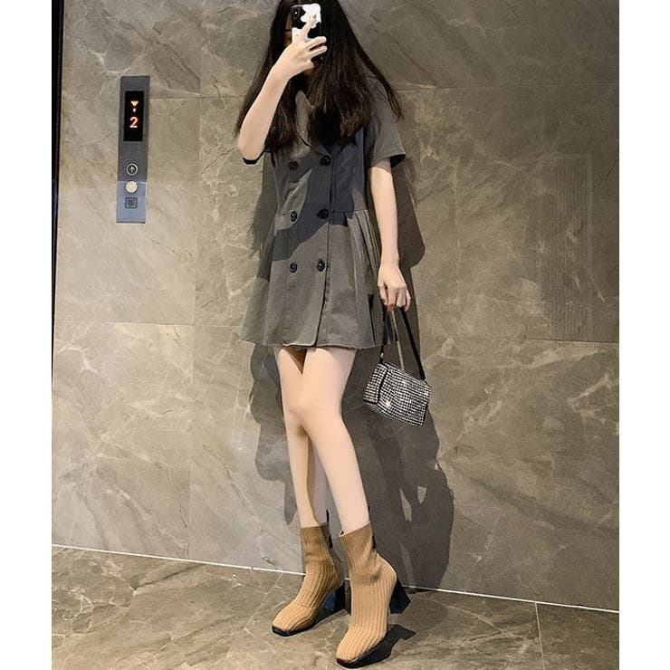 ショートブーツ リブニットブーツ ソックスブーツ | PlusNao | 詳細画像13 