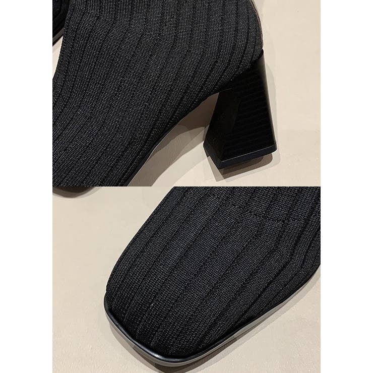 ショートブーツ リブニットブーツ ソックスブーツ | PlusNao | 詳細画像18 