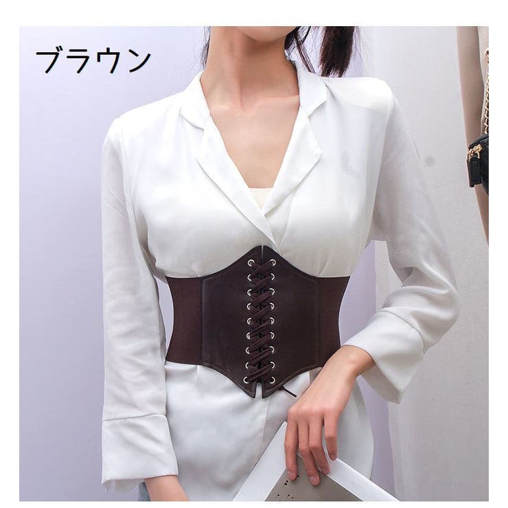 サッシュベルト コルセットベルト レディース[品番：FQ000196223