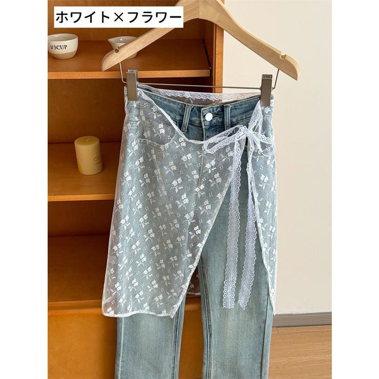 ラップスカート シアーレース 巻きスカート | PlusNao | 詳細画像5 