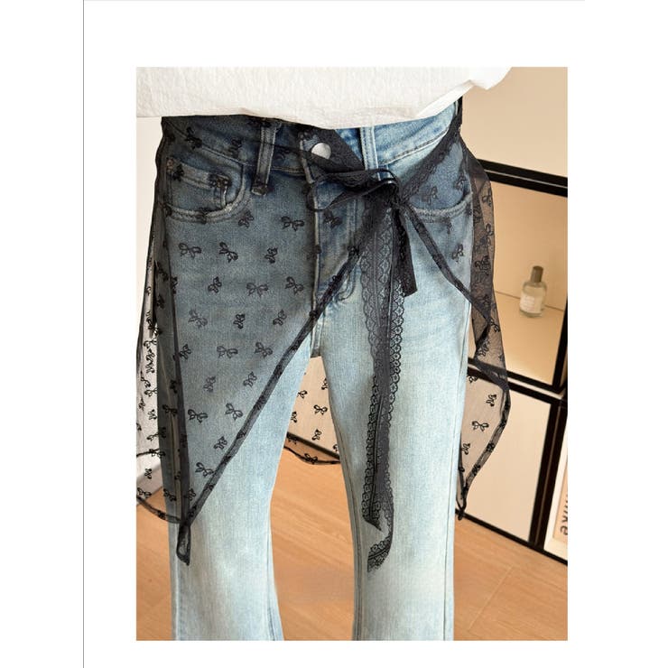 ラップスカート シアーレース 巻きスカート | PlusNao | 詳細画像8 