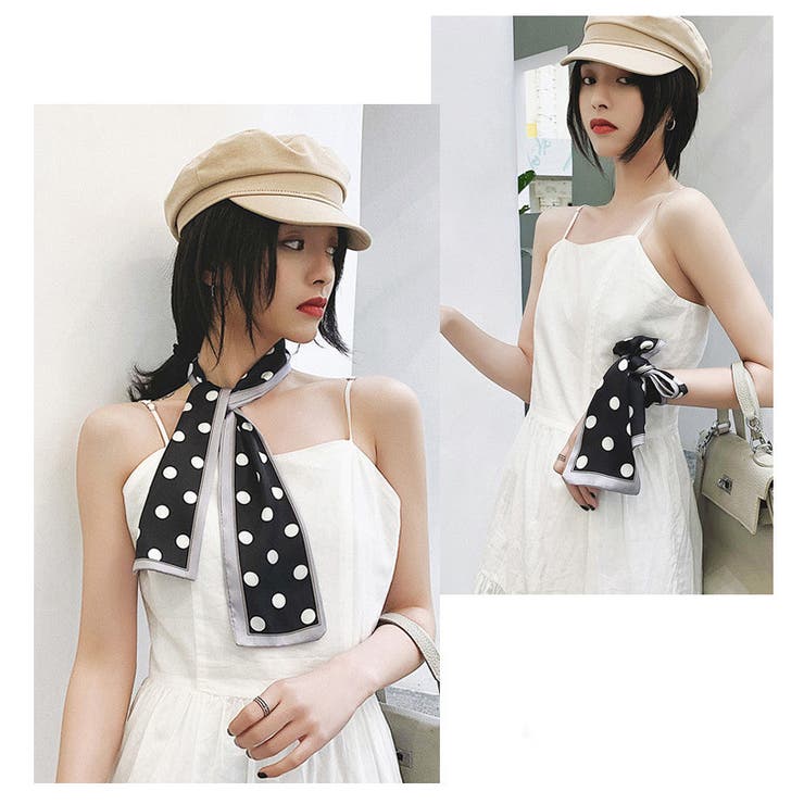 リボンスカーフ レディース 水玉柄 | PlusNao | 詳細画像10 