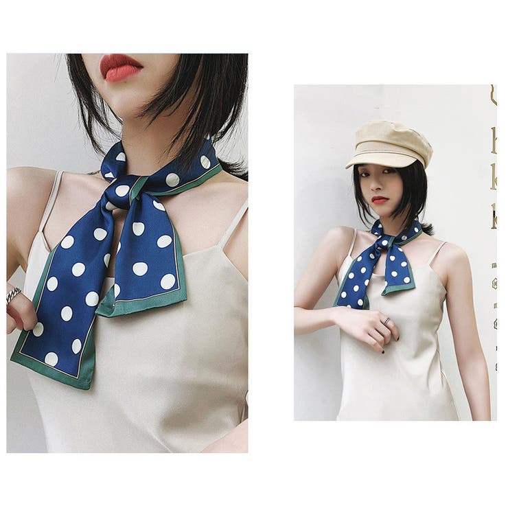 リボンスカーフ レディース 水玉柄 | PlusNao | 詳細画像8 