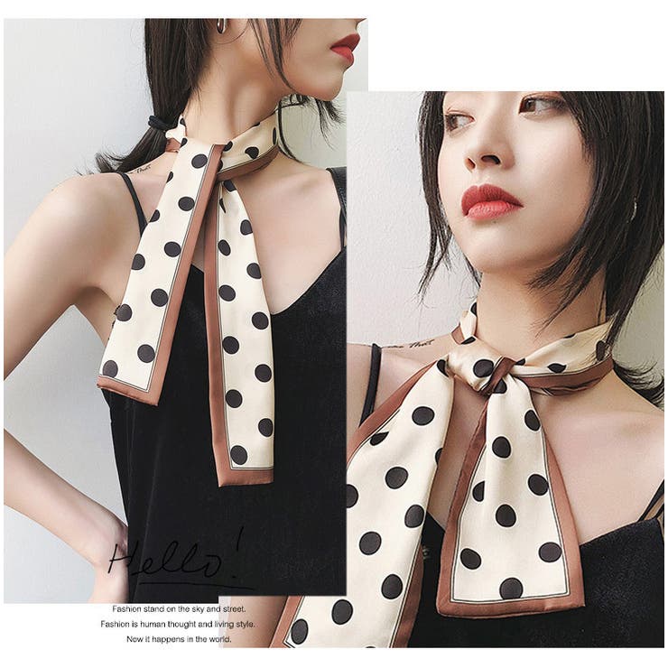 リボンスカーフ レディース 水玉柄 | PlusNao | 詳細画像9 