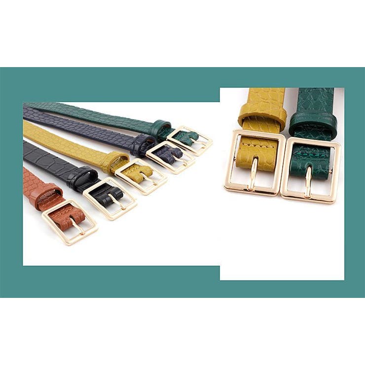 ベルト レディース クロコ型押しPUレザー | PlusNao | 詳細画像10 