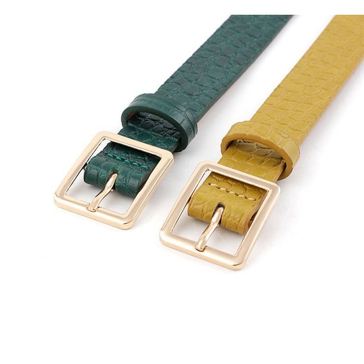 ベルト レディース クロコ型押しPUレザー | PlusNao | 詳細画像7 