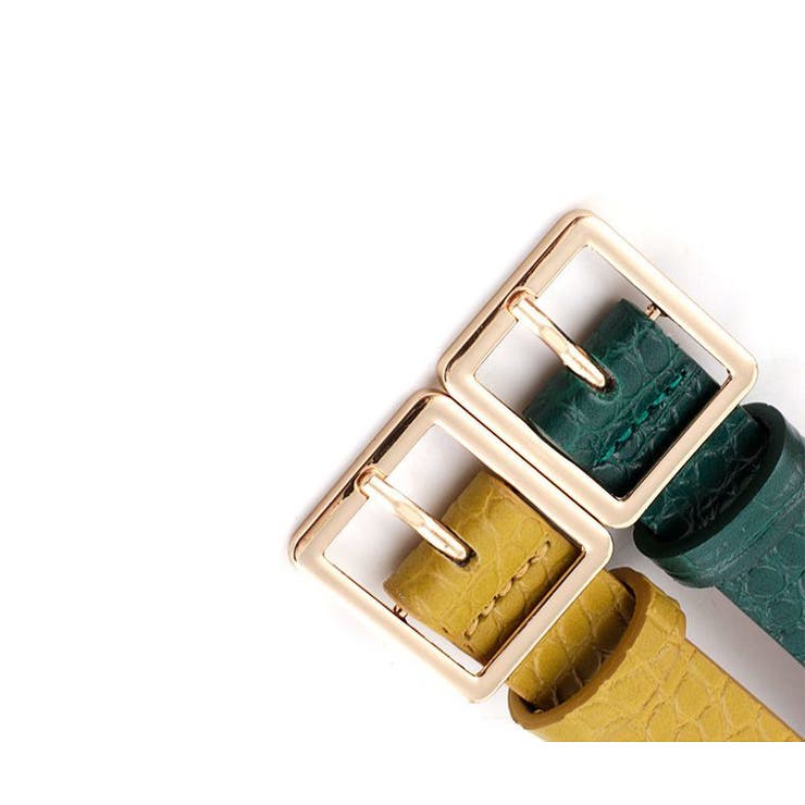 ベルト レディース クロコ型押しPUレザー | PlusNao | 詳細画像9 