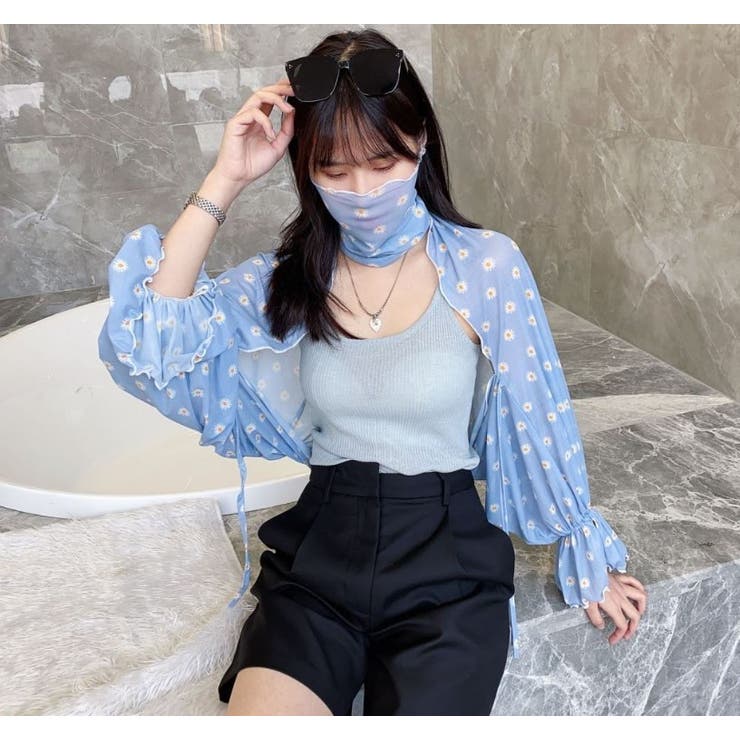 ショールカーディガン 袖付きストール ボレロ | PlusNao | 詳細画像7 