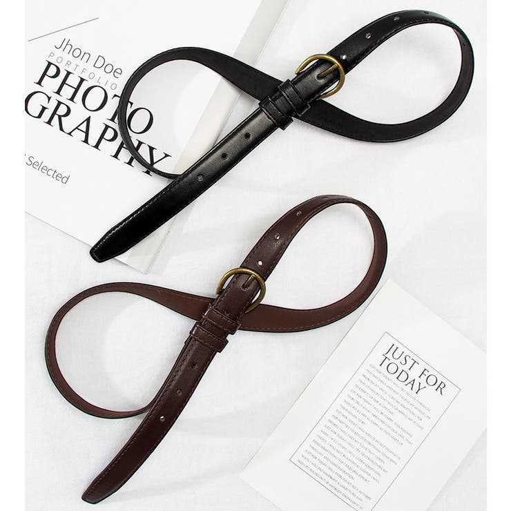 ベルト レザー調 ピンバックル | PlusNao | 詳細画像10 