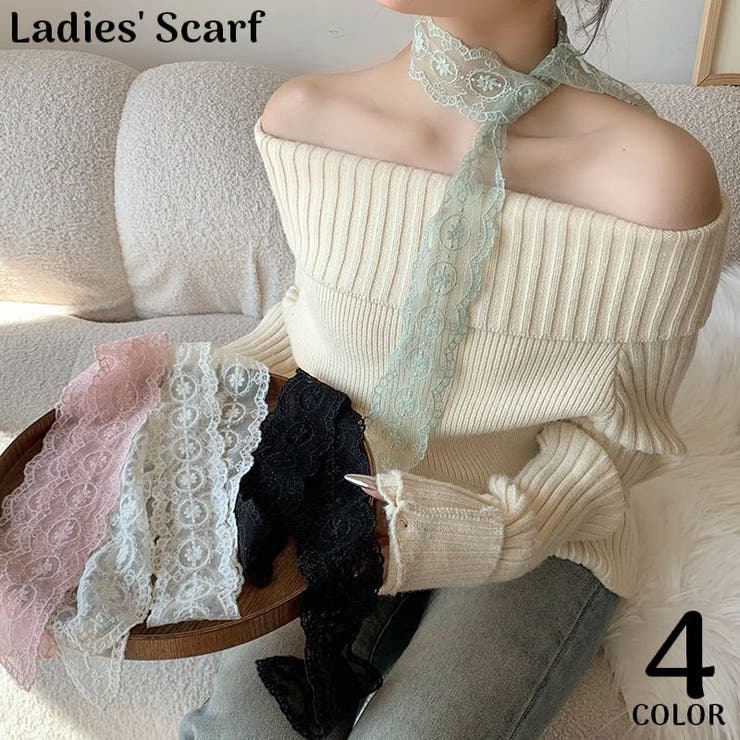スカーフ レディース 総レース | PlusNao | 詳細画像1 