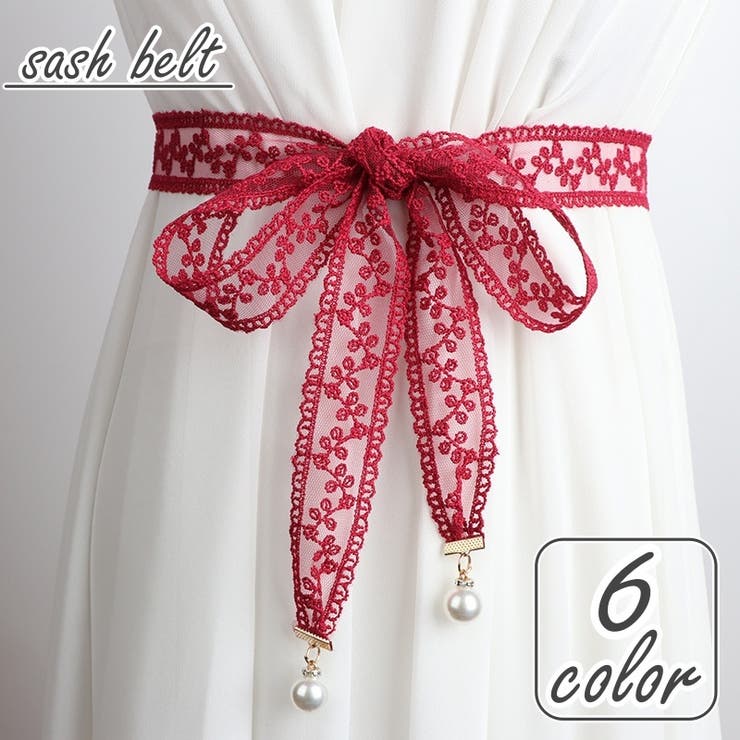 レースベルト サッシュベルト レディース | PlusNao | 詳細画像1 