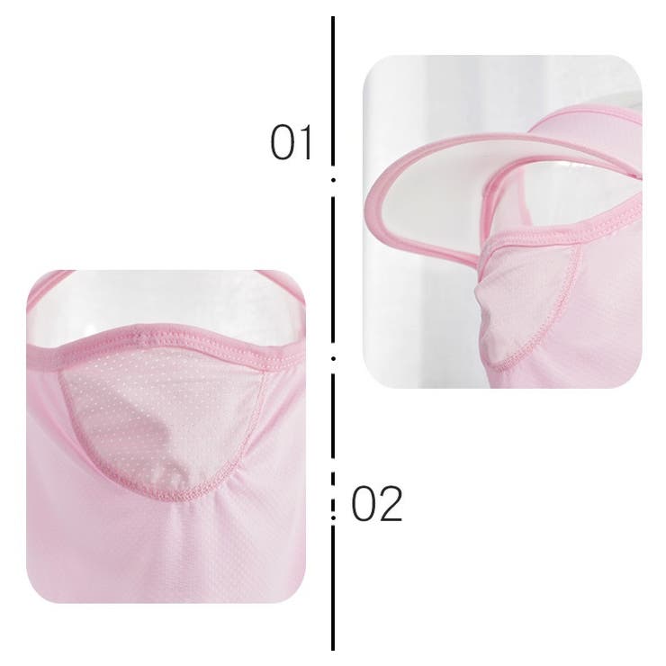 フェイスカバー サンバイザー付き フェイスマスク | PlusNao | 詳細画像10 