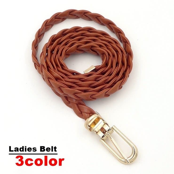 メッシュベルト 三つ編みベルト レディース | PlusNao | 詳細画像1 