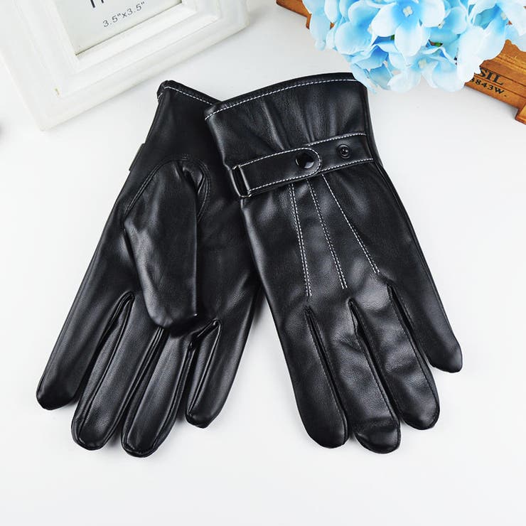 メンズ手袋 5本指 レザー調 | PlusNao | 詳細画像5 