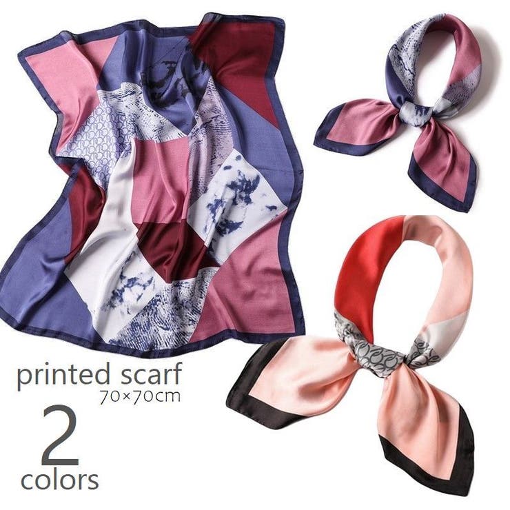 スカーフ プリントスカーフ 大判 | PlusNao | 詳細画像1 
