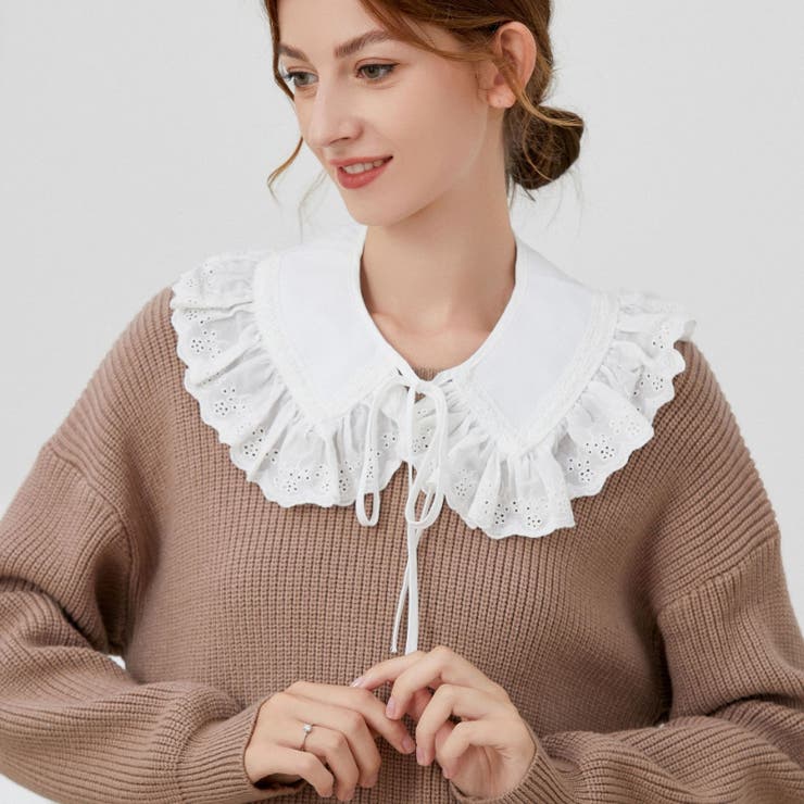 つけ襟 付け襟 フリル[品番：FQ000146568]｜PlusNao（プラスナオ）の