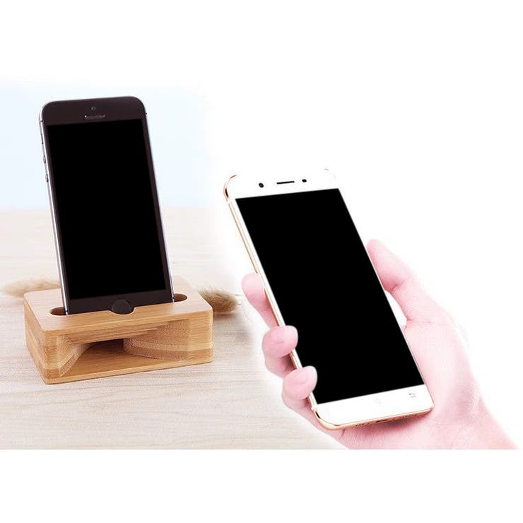 スマホスピーカー スマホスタンド 木製 | PlusNao | 詳細画像2 