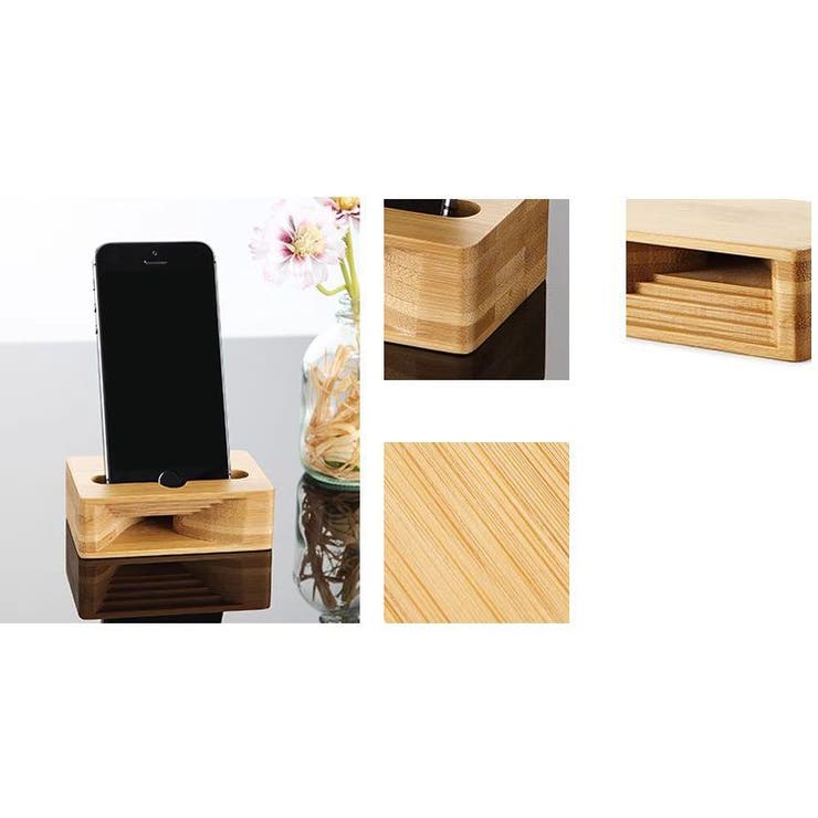 スマホスピーカー スマホスタンド 木製 | PlusNao | 詳細画像6 