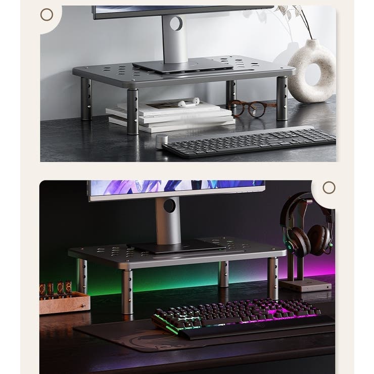 デスクトップPCラック モニタースタンド パソコン台 | PlusNao | 詳細画像6 