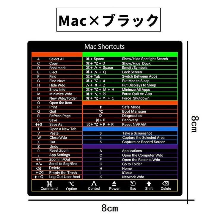 ショートカットキーステッカー 同デザイン2枚セット キーボードアクセサリー | PlusNao | 詳細画像4 