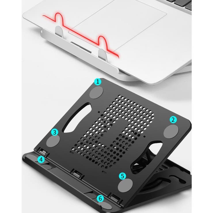 ノートパソコンスタンド ノートPC台 折りたたみ | PlusNao | 詳細画像9 