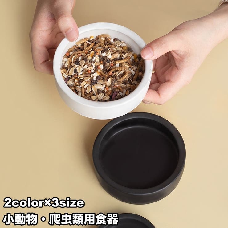 小動物用食器 爬虫類用食器 陶器 | PlusNao | 詳細画像1 