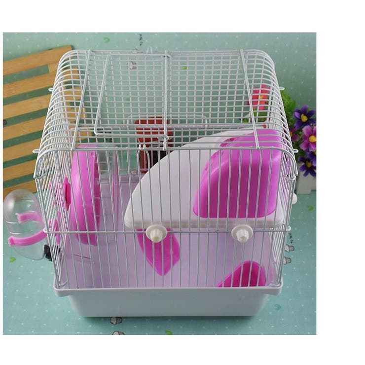 小動物用ケージ一式 ドワーフハムスター用 2階フロア付き[品番 