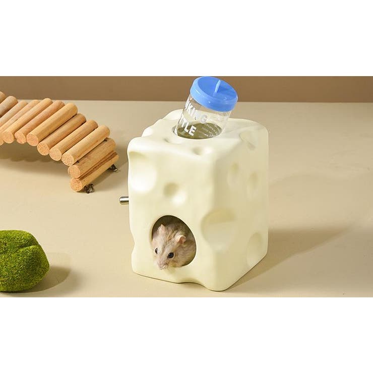 ハムスター隠れ家 水飲み器 チーズ型 | PlusNao | 詳細画像3 