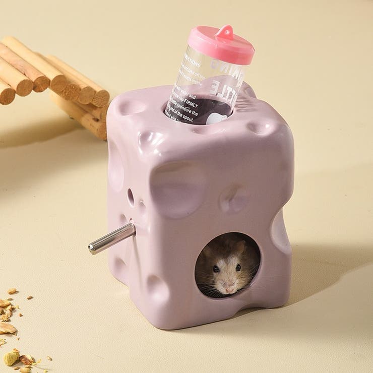 ハムスター隠れ家 水飲み器 チーズ型 | PlusNao | 詳細画像7 