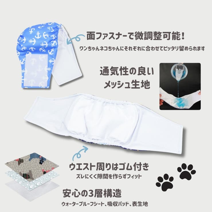 マナーベルト 犬用 3枚セット | PlusNao | 詳細画像4 