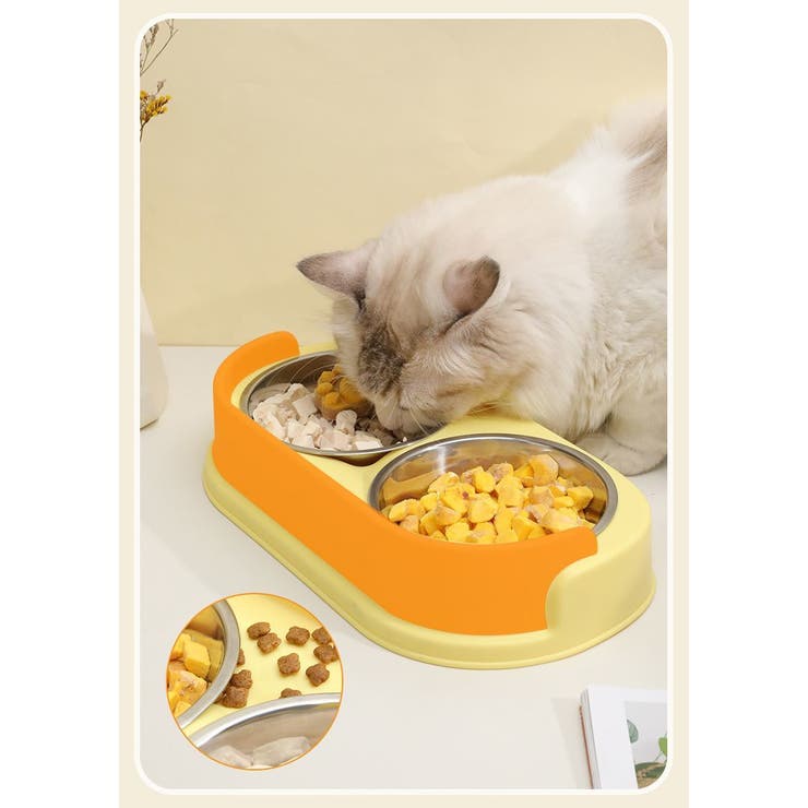 ペット用食器 2ボウル 猫用 | PlusNao | 詳細画像4 