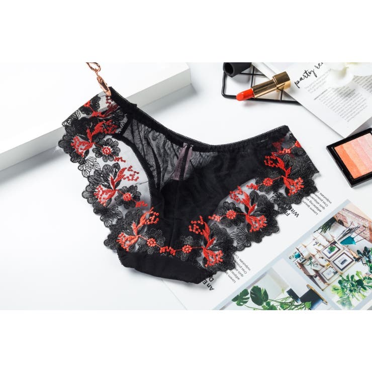 シースルーショーツ セクシーパンツ 花柄インナーレディースショーツフラワーレース | PlusNao | 詳細画像3 