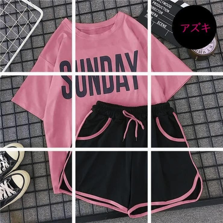 楽天市場】Tシャツ+ショートパンツ 2点セット セットアップ 上下