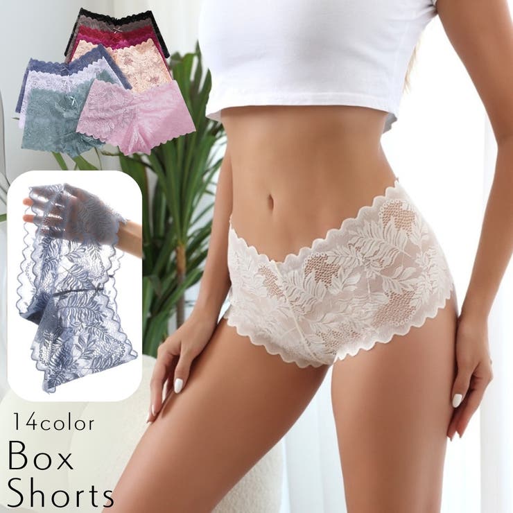 ボックスショーツ ボーイレッグ 総レース | PlusNao | 詳細画像1 