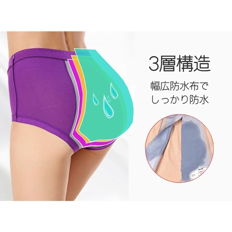 サニタリーショーツ 3枚セット 生理用パンツ | PlusNao | 詳細画像2 