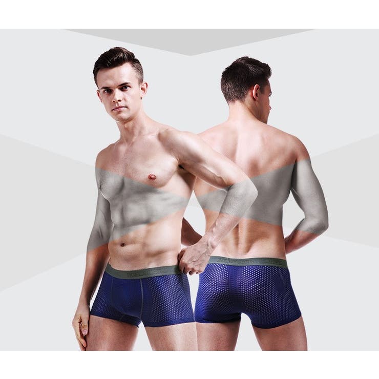 ボクサーパンツ メッシュ素材 ウエストロゴ | PlusNao | 詳細画像4 