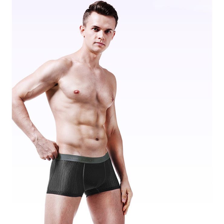 ボクサーパンツ メッシュ素材 ウエストロゴ | PlusNao | 詳細画像5 