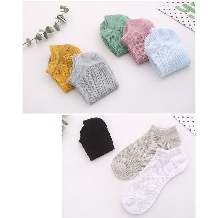 メッシュソックス くるぶしソックス ショートソックス | PlusNao | 詳細画像10 