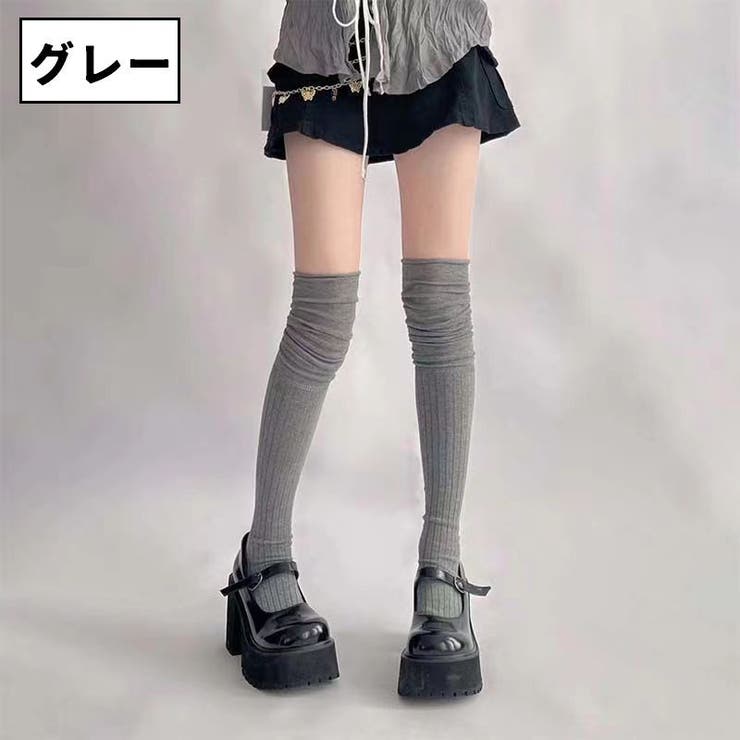 オーバーニーソックス ニーハイソックス レディース | PlusNao | 詳細画像15 