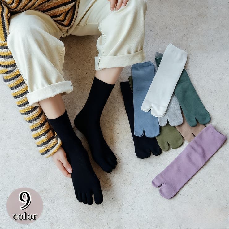 足袋ソックス クルーソックス 靴下 | PlusNao | 詳細画像1 