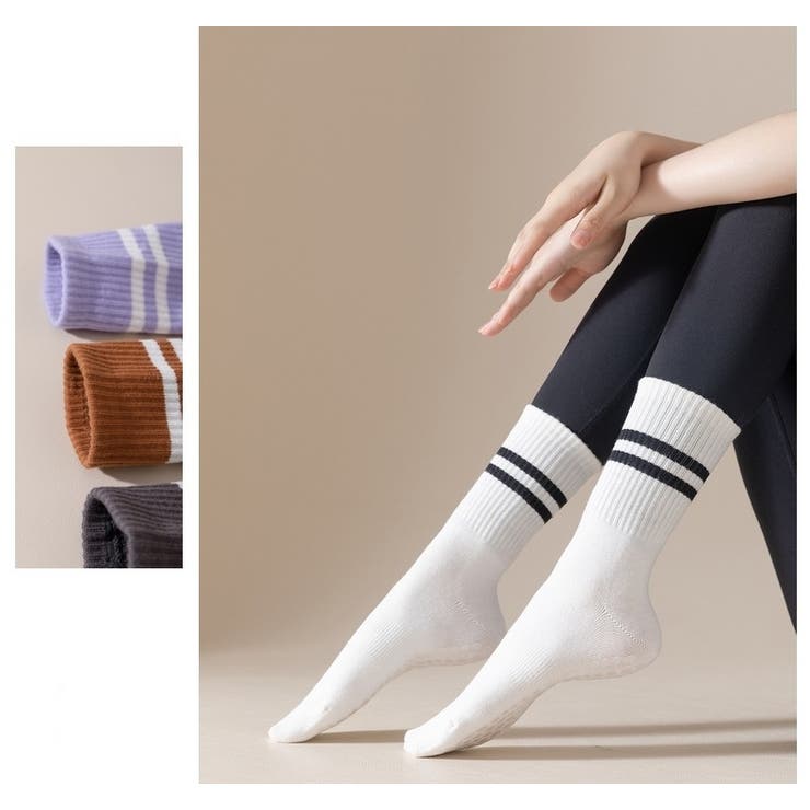 ヨガソックス クルーソックス ラインソックス | PlusNao | 詳細画像9 