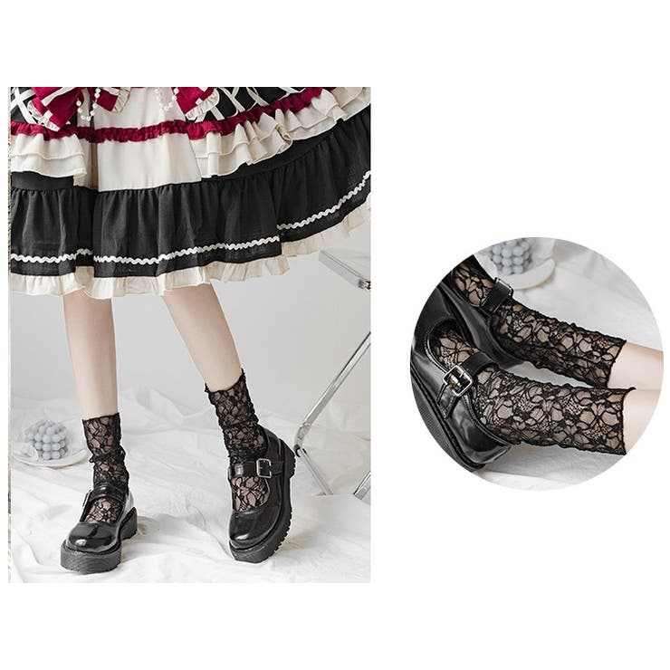 クルーソックス 靴下 総レース | PlusNao | 詳細画像10 