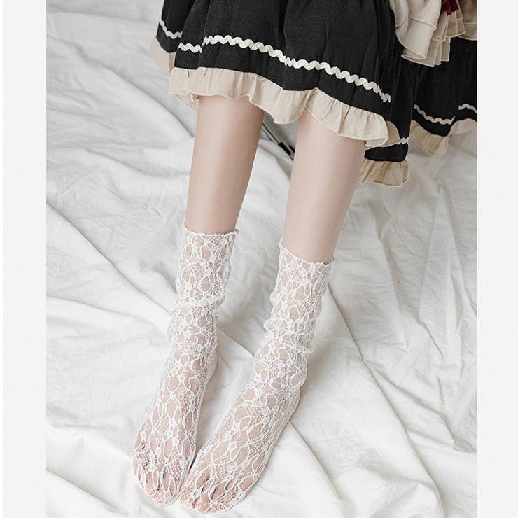 クルーソックス 靴下 総レース | PlusNao | 詳細画像2 