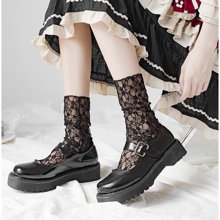 クルーソックス 靴下 総レース | PlusNao | 詳細画像3 