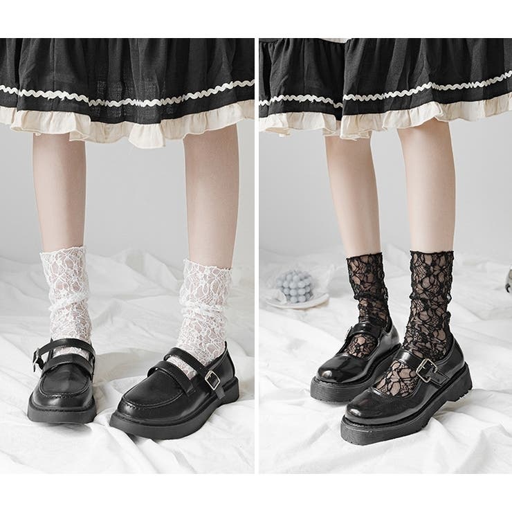 クルーソックス 靴下 総レース | PlusNao | 詳細画像7 