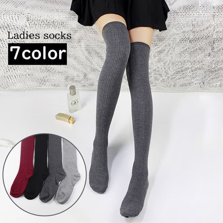 ニーハイソックス オーバーニーソックス 靴下 | PlusNao | 詳細画像1 