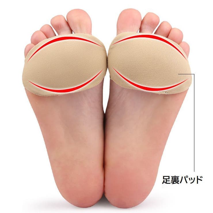 足裏パッド付 ハーフソックス オープントゥ | PlusNao | 詳細画像7 