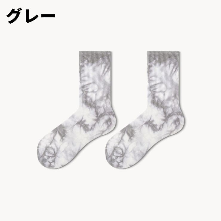 タイダイ柄クルーソックス 靴下 くつ下 | PlusNao | 詳細画像5 